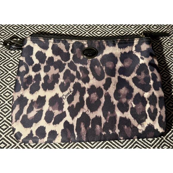 Coach Leopard Print Getaway Weekender Packable XL Tote Travel Bag and Pouch New - Picture 9 of 13
